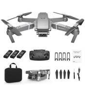 Drone X Pro 2.4G Wifi FPV 720P HD Caméra Quadricoptère Pliable RTF + 3 Batterie- gris