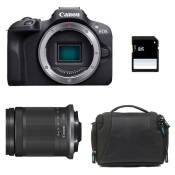 Canon appareil photo hybride eos r100 + rf-s 18-150mm f/3.5-6.3 is stm + sac + carte sd 8 go
