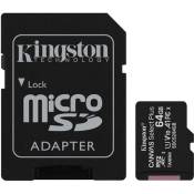 Kingston Canvas Select Plus - Carte mémoire flash (adaptateur microSDXC vers SD inclus(e)) - 64 Go - A1 / Video Class V10 / UHS Class 1 / Class10 - mi