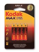 KODAK - Piles - MAX Alcaline - AAA / LR03 - pack de 4