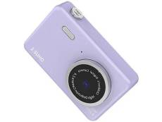 LINFE HD Caméscope numérique 48 mégapixels, double caméra avant et arrière avec carte mémoire 32G + lecteur de carte USB - Pourpre