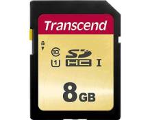 Transcend 500S - Carte mémoire flash - 8 Go - UHS-I U1 / Class10 - SDHC UHS-I
