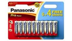 Pack de 6+4 piles Panasonic Pro Power AA-LR6