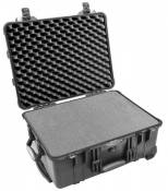 PELI 1560 valise de protection avec roulettes et poignée rétractable, étanche IP67, capacité 44L, fabriquée en Allemagne, avec insert en mousse person