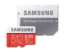 Samsung EVO Plus MB-MC512HA - Carte mémoire flash (adaptateur microSDXC vers SD inclus(e)) - 512 Go - UHS-I U3 / Class10 - microSDXC UHS-I
