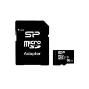 SILICON POWER - Carte mémoire flash (adaptateur microSDHC - SD inclus(e)) - 16 Go - Class 10 - micro SDHC