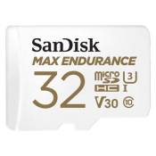 SanDisk Max Endurance - Carte mémoire flash (adaptateur microSDHC - SD inclus(e)) - 32 Go - Video Class V30 / UHS-I U3 / Class10 - microSDHC UHS-I