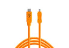 TetherPro USB-C vers 2.0 Mini-B 8-broches orange