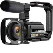 Caméscope vidéo 4K UHD 48MP WiFi IR Vision Nocturne noir