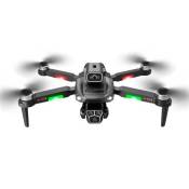 Drone 4K HD avec 3 caméras évitement d'obstacles sur 4 côtés retournement à 360° avec 2 batteries -Noir