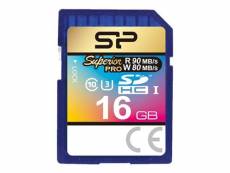 SILICON POWER Superior - Carte mémoire flash - 16 Go - Class 10 - SDHC UHS-I