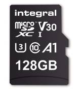 Integral UltimaPro - Carte mémoire flash (adaptateur microSDXC vers SD inclus(e)) - 128 Go - A1 / Video Class V30 / UHS Class 3 / Class10 - microSDXC 