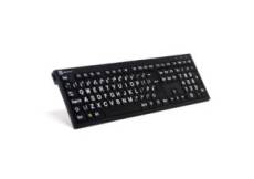 Logickeyboard Clavier XL Print NERO - Lettres blanches sur fond noir - PC / FR