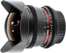 Objectif reflex vidéo Samyang VDSLR II 8mm T3.8 CS II fisheye Noir pour Canon EF