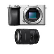 Sony appareil photo hybride alpha 6100 silver + 18-135