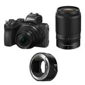 Nikon appareil photo hybride z50 + z 16-50 + z 50-250 + adaptateur ftz II