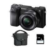 Sony appareil photo hybride alpha 6100 noir + 16-50 + ft + sd