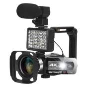 Caméscope AF6 4K Ultra HD 48mp avec accessoires Wifi Noir