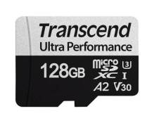 Transcend 340S - Carte mémoire flash - 128 Go - A2 / Video Class V30 / UHS-I U3 / Class10 - micro SDXC