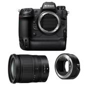 Nikon appareil photo hybride z9 + z 24-70mm f/4 s + adaptateur ftz II