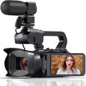 Caméscope Vidéo 4K HD 60FPS 64MP noir