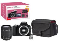 Pack Fnac Appareil photo Reflex Canon EOS 250D + Objectif EF-S 18-55 mm f/4-5.6 IS STM + Carte SD 16 Go + Sac d’épaule CB-SB130 Noir