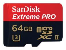 SanDisk Extreme Pro - Carte mémoire flash - 64 Go - UHS Class 3 / Class10 - microSDXC UHS-II