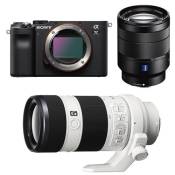 Sony appareil photo hybride alpha 7c noir + fe 24-70 f/4 + fe 70-200 f/4