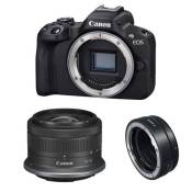 Canon appareil photo hybride eos r50 + rf-s 18-45mm f4.5-6.3 is stm + bague ef-eos r