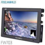 FEELWORLD FW703 7 pouces IPS 4K HDMI Moniteur reflex numérique Full HD sur caméra Moniteur terrain