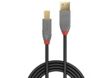 Lindy Câble USB 3.2 Type A vers B 5Gbit/s. Anthra Line 3m