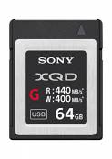 Sony Professional 64 Go carte mémoire XQD Série G (jusqu'à 440 Mo/s en lecture) w/logiciel de sauvetage de fichier 64 Go