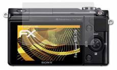 AtFoliX Protecteur d'écran Compatible avec Sony NEX-3N Film Protection d'écran, antiréfléchissant et Absorbant Les Chocs FX Film Protecteur (3X)