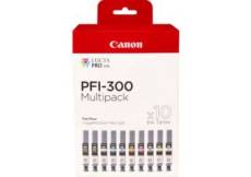 Canon Multipack 10 cartouches d'encre PFI-300 MBK/PBK/CO/GY/R/C/M/Y/PC/PM