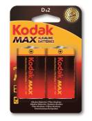 KODAK - Piles - MAX Alcaline - D / LR20 - pack de 2