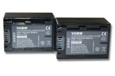 Vhbw 2x batterie remplacement pour Sony NP-FH100, NP-FH40, NP-FH50, NP-FH70 pour caméra vidéo (950mAh, 7,2V, Li-ion) avec puce d'information