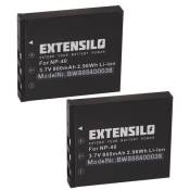 EXTENSILO 2x Batteries remplacement pour Fuji / Fujifilm NP-40, NP-40N pour appareil photo, reflex numérique (800mAh, 3,7V, Li-ion)