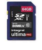 Integral UltimaPro - Memory Card 64 GB SDHC/XC 80MB/s Class 10 UHS-I U1
