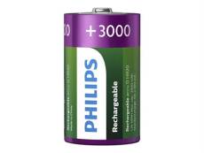 Philips R20B2A300 - Batterie 2 x D - NiMH - (rechargeables) - 3000 mAh