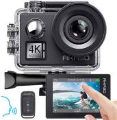 Caméra sport AKASO 4K 60fps Commande vocale Etanche Zoom x8 2 Batteries Noir