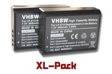 Vhbw 2x Batteries compatible avec Canon EOS Rebel T3, Rebel T5 appareil photo, reflex numérique (800mAh, 7,2V, Li-ion) - Remplacement pour LP-E10