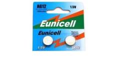 Eunicell AG12 Lot de 2 piles bouton alcalines G12/LR43/LR43SW/LR1142 LR1142SW SR1142W de type 301/386
