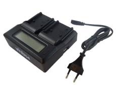 Vhbw Chargeur de batterie double compatible avec JVC 50, 70, SSL-50, SSL-70 caméra, DSLR, action-cam