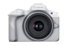Appareil photo hybride Canon EOS R50 blanc + RF-S 18-45mm f/4.5-6.3 IS STM