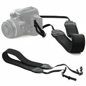 CELLONIC Courroie d'appareil Photo pour Canon EOS, pour Panasonic Lumix, pour Nikon D, pour Sony Alpha, etc, ca. 110cm, Boucle de Fixation, Nylon,