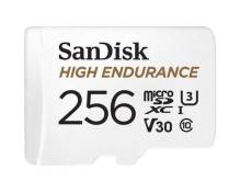 SanDisk High Endurance - Carte mémoire flash (adaptateur microSDXC vers SD inclus(e)) - 256 Go - Video Class V30 / UHS-I U3 / Class10 - microSDXC UHS-