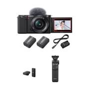 Pack Fnac Exclusif Appareil Photo/Vlogging Hybride Sony ZV-E10 + Objectif E 16-50mm + 2nd batterie + Chargeur de batterie + Microphone sans fil ECM-W2