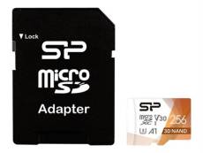 SILICON POWER Superior Pro - Carte mémoire flash (adaptateur microSDXC vers SD inclus(e)) - 256 Go - A1 / Video Class V30 / UHS-I U3 / Class10 - micro