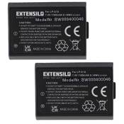 EXTENSILO 2x Batteries compatible avec Canon EOS 2000D, 4000D, Kiss X50, Kiss X70, 1300D appareil photo, reflex numérique (1100mAh, 7,4V, Li-ion)