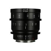 Objectif hybride vidéo Laowa 7,5mm T2.9 Zéro-D S35 Ciné noir pour Nikon Z